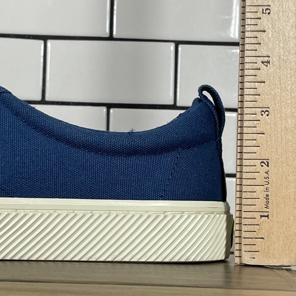 Cariuma OCA Low Womens Size 10.5 Shoes Marine Blue Canvas Casual Low Top Sneaker - Picture 11 of 14
